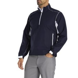 FootJoy Sport Windshirt Sz Large Navy Blur Half-Zip Golf Activewear Lightweight